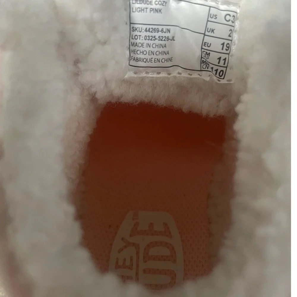 Hey Dude Lil Dude Cozy Light Pink Suede Sherpa Boots Toddler C3